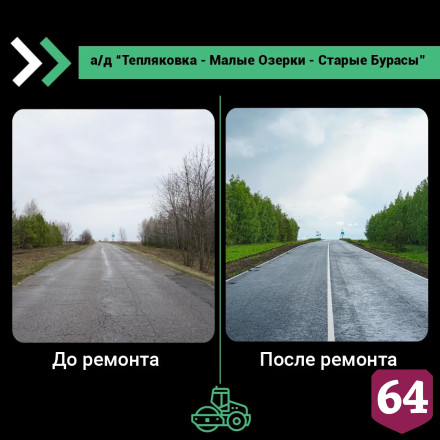 В Саратовской области завершен ремонт первого объекта дорожного нацпроекта